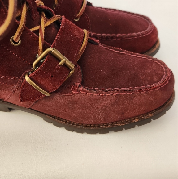Polo Ralph Lauren Ranger Burgundy Lace-Up Boots - Picture 4 of 15